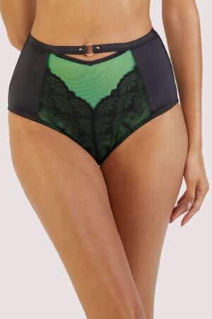 Emelda Lace And Gold Ring High Waist Brief | UK 20 | Playful Promises