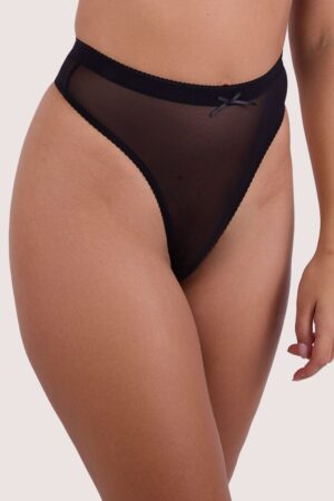 Josie Black Mesh High Waist Thong | UK 16 | Playful Promises