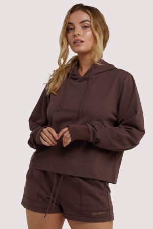 Brown Hooded Top | UK 14 | Wolf & Whistle