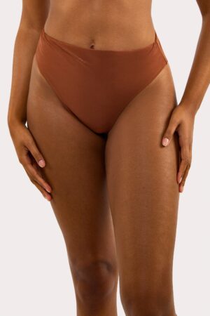 Morgan Bronze Glitter Mix & Match High-Waist Brief | UK 8 | Wolf & Whistle