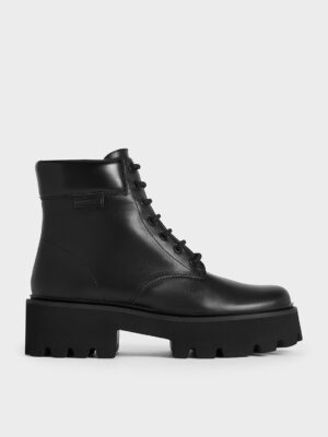 Charles & Keith - Ripley Ridged-Sole Ankle Boots
