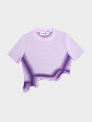 Charles & Keith - Recycled Polyester Knitted Gradient Wave-Hem Crop Top