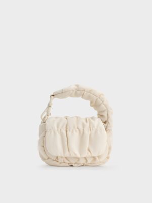 Charles & Keith - Klio Nylon Ruched Micro Bag Charm