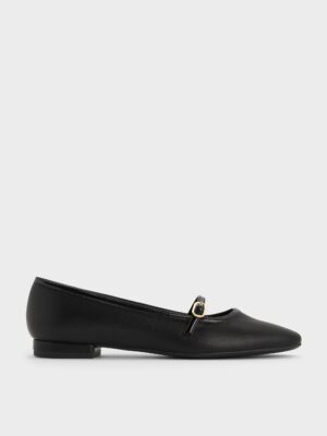 Charles & Keith - Contrast-Trim Buckle-Strap Mary Janes