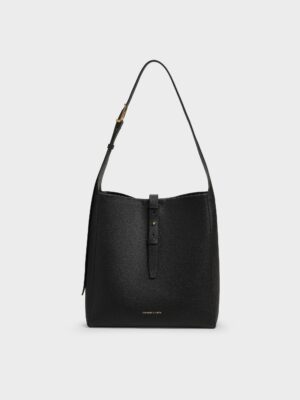 Charles & Keith - Beryl Recycled Leather Belted Hobo Bag
