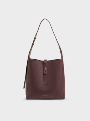Charles & Keith - Beryl Recycled Leather Belted Hobo Bag