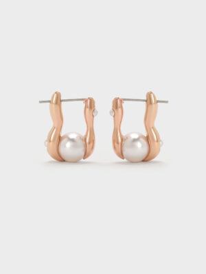 Charles & Keith - Corrine Pearl Sculptural Drop Earrings