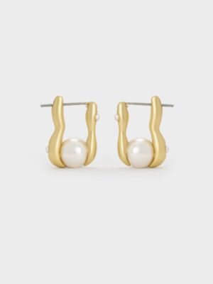 Charles & Keith - Corrine Pearl Sculptural Drop Earrings