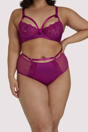 Madame X Magenta Curve High Waist Brief | UK 24 | Dita Von Teese Lingerie
