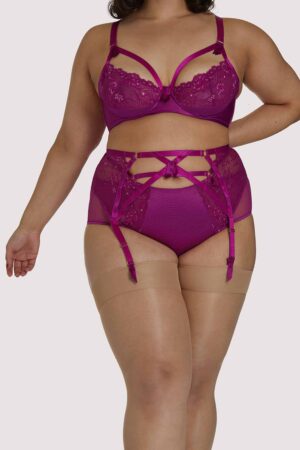 Madame X Magenta Curve Suspender Belt | UK 20 | Dita Von Teese Lingerie