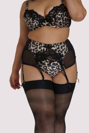 Millicent Leopard Curve Suspender Belt | UK 24 | Dita Von Teese Lingerie
