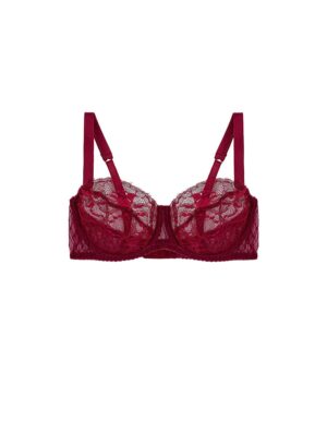 Simone Red Lace Balcony Bra