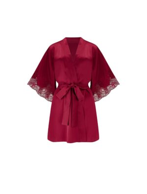 Simone Red Silk Robe