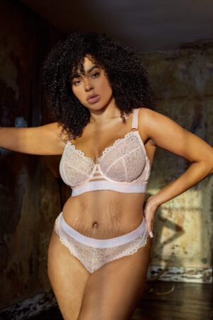 Branded Lace Baby Pink Bra | UK 36B | Hustler