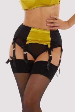 Chartreuse Classic Suspender Belt | UK 8 | Bettie Page Lingerie