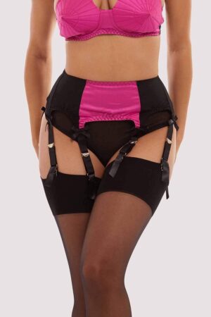 Hot Pink Classic Suspender Belt | UK 8 | Bettie Page Lingerie