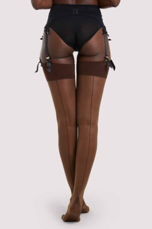 Seamed Stocking Dark Nude | UK 16-18 | Playful Promises