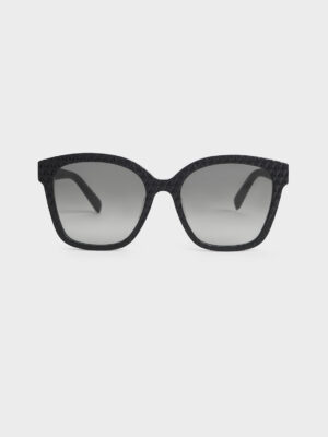 Charles & Keith - Recycled Acetate & Leather Quilted Sunglasses