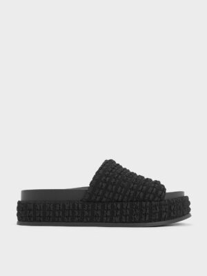 Charles & Keith - Loren Textured Platform Sandals