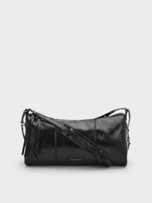 Charles & Keith - Bryna Panelled Grommet-Strap Crossbody Bag
