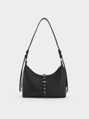 Charles & Keith - Lark Studded Belted Shoulder Bag