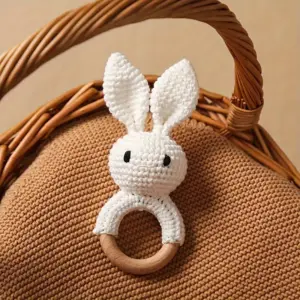 Crochet Rabbit Baby Rattle - Perfect for Newborns