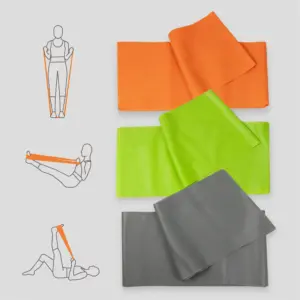 Yoga Stretch Resistance Bands - Versatile Lightweight Pack 3