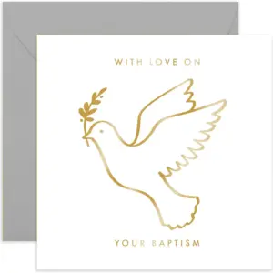 With Love On Your Baptism Card - Personal Message Greeting Card