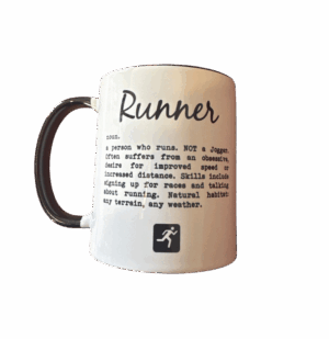 Running Lovers Themed Ceramic Mug - Perfect Gift for Runners