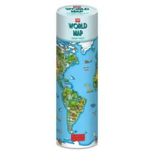 500 Piece Jigsaw in A Tube - Explore the World Map Puzzle