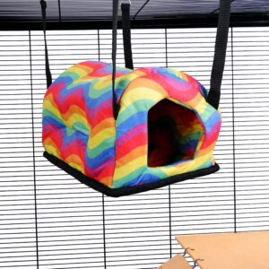 Pet Rat Ferret Chinchilla Cuddle Up Rat Chinchilla Igloo - Rainbow Waves | Little Friends