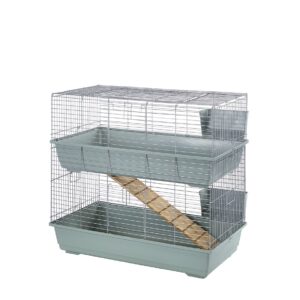 Rabbit & Guinea Pig Cage 100cm – Indoor Double-Tier Beige | Little Friends