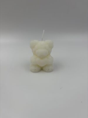 Mini Baby Bear Candle White