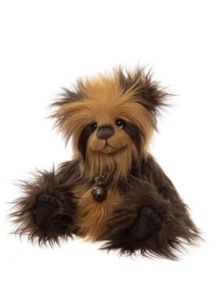 Charlie Bears Anniversary Noodle Two-Tone Brown Plush Panda with Necklace