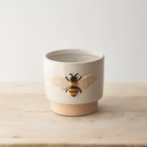 Bee Stoneware Planter | Beautifully Crafted 12cm Planter