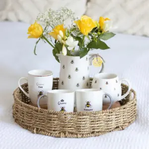 Bee Keeper White Ceramic Mug - Stylish and Durable Design