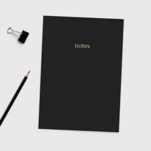 A5 Colourblock Notebook - Stylish Black Stationery Black