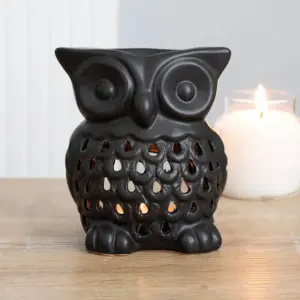 Black Owl Oil - Elegant Burner & Warmer for Cozy Ambiance