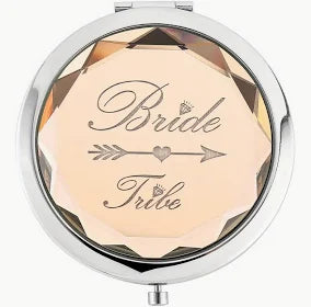 Champagne Bride Tribe Compact Mirror for Bridesmaids