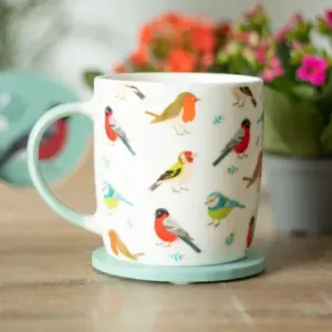 British Garden Birds Ceramic Mug - 500ml, Nature-Inspired Design