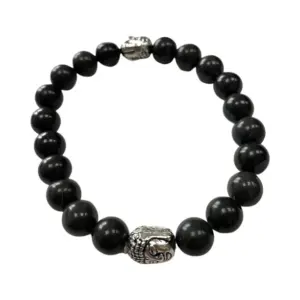 Buddha Black Agate Gemstone Bracelet