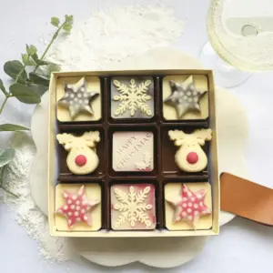 Chocolate Snowflakes and Reindeer Box