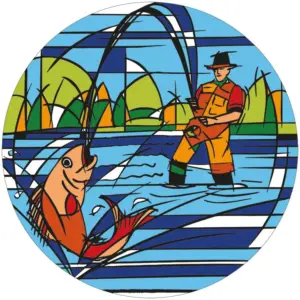 Fishing Lovers Drink Coasters - Bright & Colourful Set