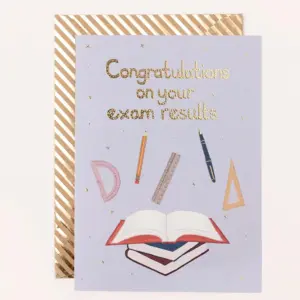 Congratulations On Your Exam Results Card – Gold Foiled