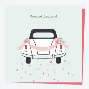 Congratulations Just Married Wedding Card