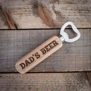 Dad's Beer Wooden Handle Bottle Opener