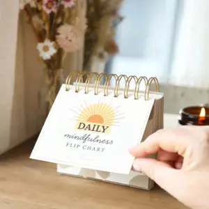 Daily Mindfulness Flip Chart - Compact and Cute Design