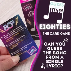 Guess That Tune Music Quiz - Entertaining 1980's Card Game Fun