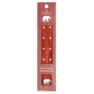 Elegant Elephant Design Ash Catcher - Wooden Incense Holder