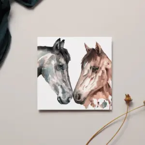 Equestrian Horse Watercolour Design Card - Artful Greetings